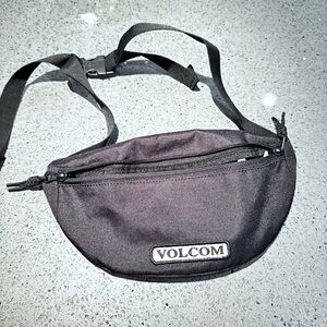 Volcom Black Belt Bag with Logo Patch